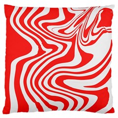 Red White Background Swirl Playful Standard Premium Plush Fleece Cushion Case (Two Sides) from ArtsNow.com Front