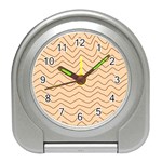 Background Wavy Zig Zag Lines Travel Alarm Clock