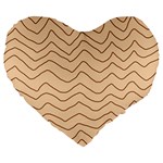 Background Wavy Zig Zag Lines Large 19  Premium Flano Heart Shape Cushions