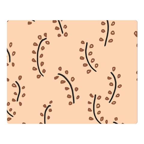 Leaves Plants Dots Pattern Two Sides Premium Plush Fleece Blanket (Large) from ArtsNow.com 80 x60  Blanket Front