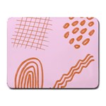 Elements Scribbles Wiggly Lines Retro Vintage Small Mousepad