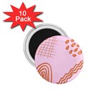 Elements Scribbles Wiggly Lines Retro Vintage 1.75  Magnets (10 pack) 