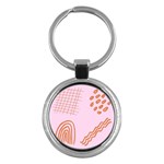 Elements Scribbles Wiggly Lines Retro Vintage Key Chain (Round)