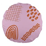 Elements Scribbles Wiggly Lines Retro Vintage Large 18  Premium Flano Round Cushions