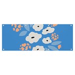 Doodle Flowers Leaves Plant Design Banner and Sign 8  x 3 