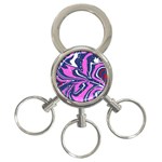 Texture Multicolour Grunge 3-Ring Key Chain
