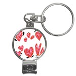 Elements Scribbles Brush Doodles Nail Clippers Key Chain