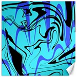 Mint Background Swirl Blue Black Canvas 12  x 12 
