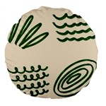 Elements Scribbles Wiggly Lines Large 18  Premium Round Cushions