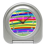 Print Ink Colorful Background Travel Alarm Clock