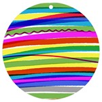 Print Ink Colorful Background UV Print Acrylic Ornament Round