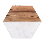 Print Ink Colorful Background Marble Wood Coaster (Hexagon) 