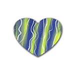 Texture Multicolour Gradient Grunge Rubber Coaster (Heart)