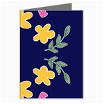 Doodle Flower Leaves Plant Design Greeting Card