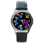 Colorful Arrows Kids Pointer Round Metal Watch