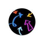 Colorful Arrows Kids Pointer Magnet 3  (Round)