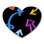 Colorful Arrows Kids Pointer Heart Mousepad