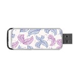 Boho Bohemian Leaves Branch Beige Portable USB Flash (One Side)