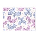 Leaves Line Art Background Crystal Sticker (A4)