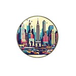 Skyscrapers City Usa Hat Clip Ball Marker (4 pack)