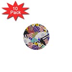 Digital Paper Scrapbooking Abstract 1  Mini Buttons (10 pack) 