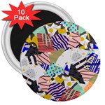 Digital Paper Scrapbooking Abstract 3  Magnets (10 pack) 