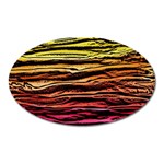 Rainbow Wood Digital Paper Pattern Oval Magnet