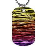 Rainbow Wood Digital Paper Pattern Dog Tag (One Side)