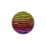 Rainbow Wood Digital Paper Pattern Golf Ball Marker (10 pack)