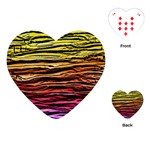 Rainbow Wood Digital Paper Pattern Playing Cards Single Design (Heart)