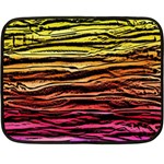 Rainbow Wood Digital Paper Pattern Two Sides Fleece Blanket (Mini)