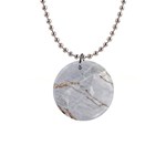 Gray Light Marble Stone Texture Background 1  Button Necklace