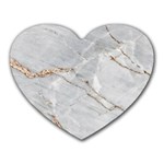 Gray Light Marble Stone Texture Background Heart Mousepad