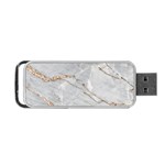 Gray Light Marble Stone Texture Background Portable USB Flash (One Side)