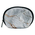 Gray Light Marble Stone Texture Background Accessory Pouch (Medium)