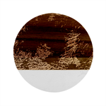 Abstract Painting Colorful Marble Wood Coaster (Round)