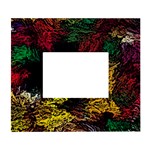 Abstract Painting Colorful White Wall Photo Frame 5  x 7 