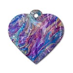 Amethyst flow Dog Tag Heart (Two Sides)