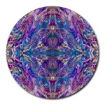 Cobalt arabesque Round Mousepad