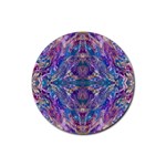 Cobalt arabesque Rubber Round Coaster (4 pack)