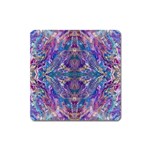 Cobalt arabesque Square Magnet