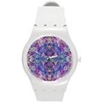 Cobalt arabesque Round Plastic Sport Watch (M)