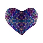 Cobalt arabesque Standard 16  Premium Flano Heart Shape Cushions
