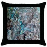 Mono Turquoise blend Throw Pillow Case (Black)