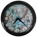Mono Turquoise blend Wall Clock (Black)