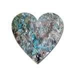 Mono Turquoise blend Heart Magnet