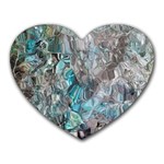 Mono Turquoise blend Heart Mousepad