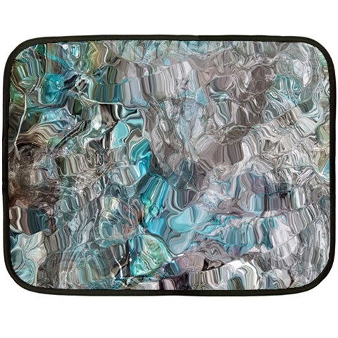 Mono Turquoise blend Two Sides Fleece Blanket (Mini) from ArtsNow.com 35 x27  Blanket Front
