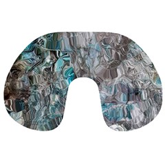 Mono Turquoise blend Travel Neck Pillow from ArtsNow.com Front