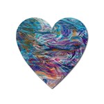 Abstarct cobalt waves Heart Magnet